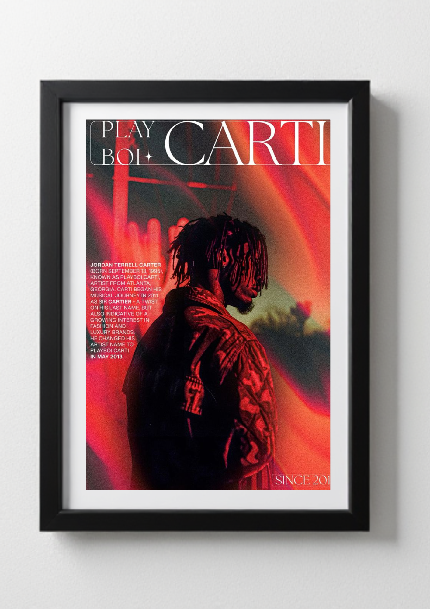 Playboi carti wall frame