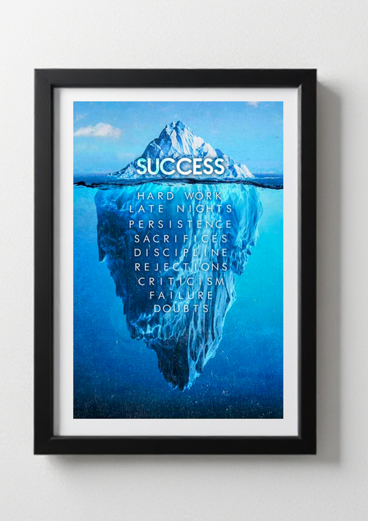 Success wall poster frame