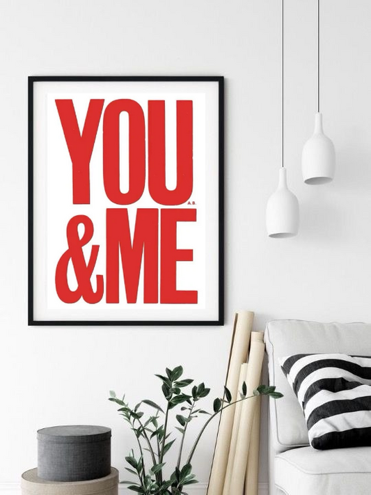 You & me premium wall poster frame