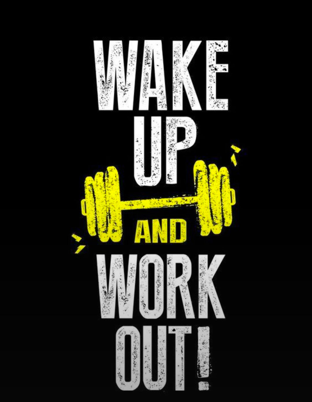 Wake up and work out wall poster frame